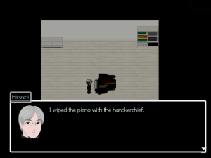 picture of hirpshi wiping piano