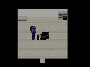 monster behind hiroshi in piano room